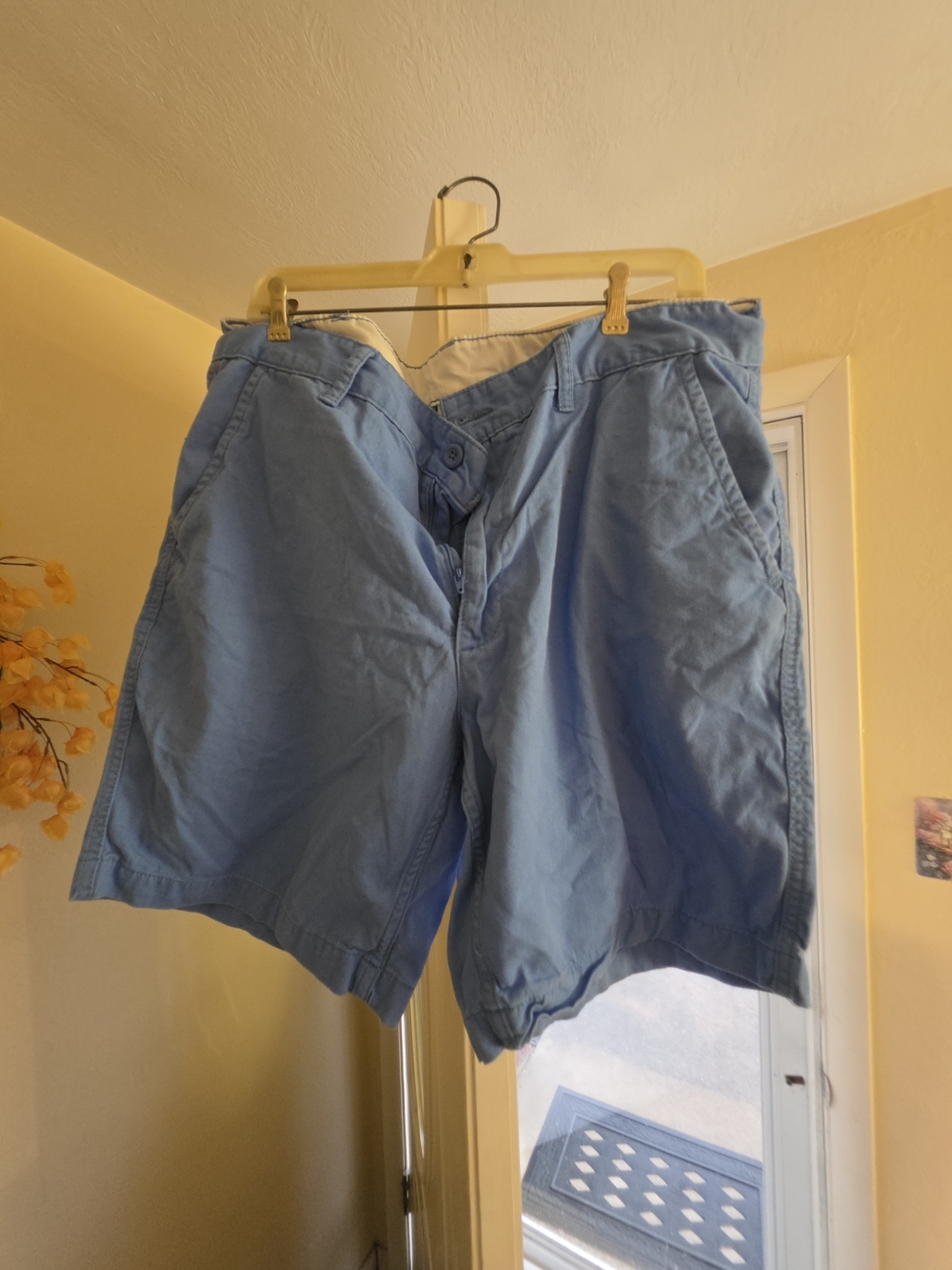 St. John's Bay Light Blue Men’s Cotton Flat-Front Shorts